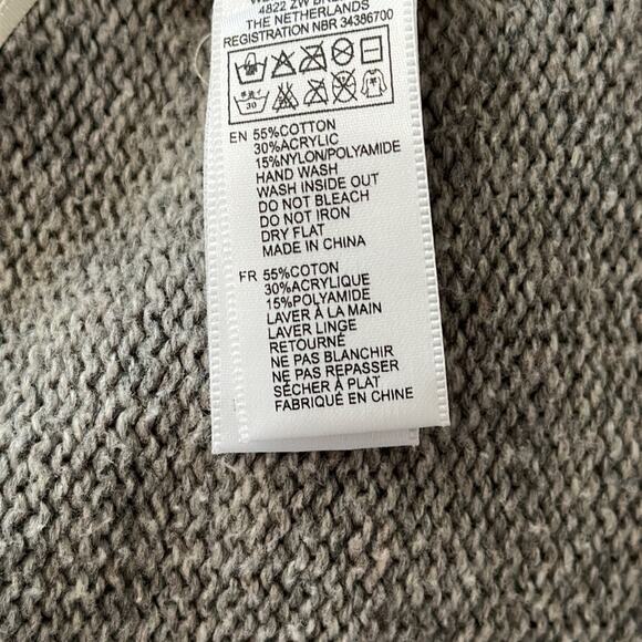 Forever 21 | Gray and Orange Hooded Knit Sweater Poncho Size OS - Picture 10 of 12